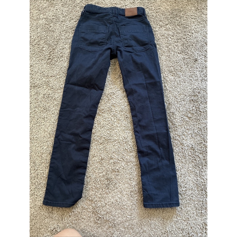 PRANA Men's Casual Pants Slim Fit Leg Flat Front Solid Navy Blue 28x32 - Picture 8 of 9